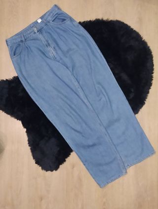 Pantalon vaquero ancho azul  Talla L