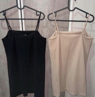 Lote 2 Vestidos H&M Mujer Negro y Beige