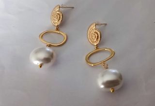 Orecchini perle oro e bianche