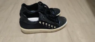 Sneakers blu con perle