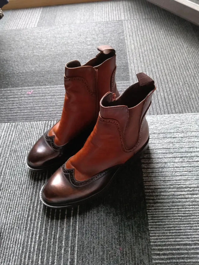 Botines marrones de cuero