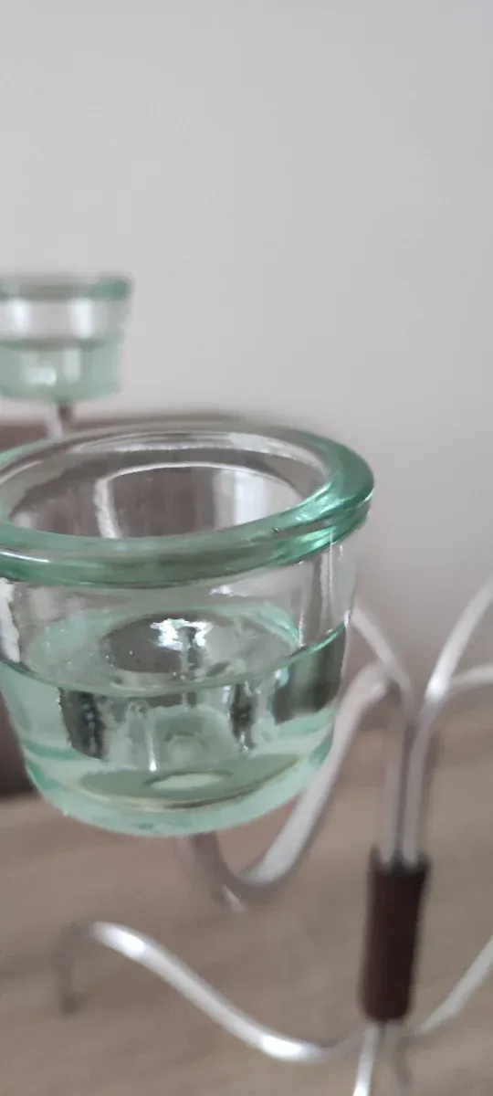 Candelabro plegable cristal metal