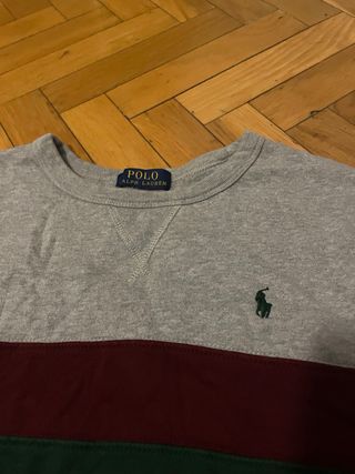 Sudadera Polo Ralph Lauren Gris Rayas