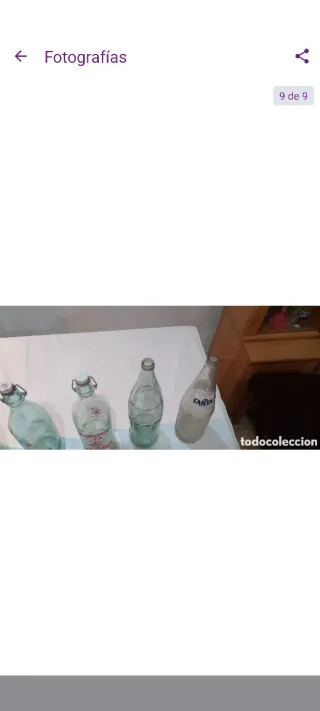 Collezione di 6 bottiglie antiche Coca-Cola Fanta ecc