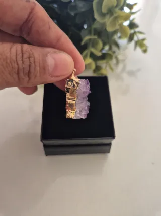 Dije media luna amatista