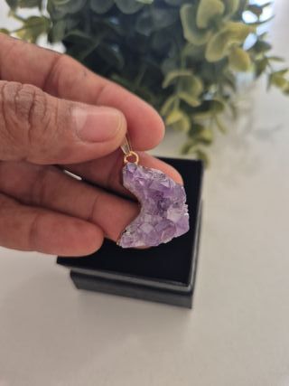 Dije media luna amatista