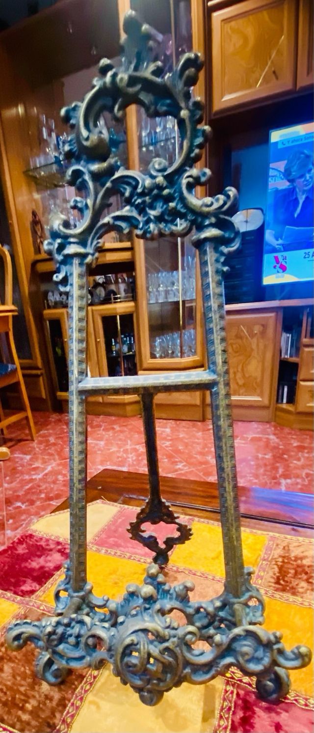 ATRIL ANTIGUO de bronce para libros, partituras...