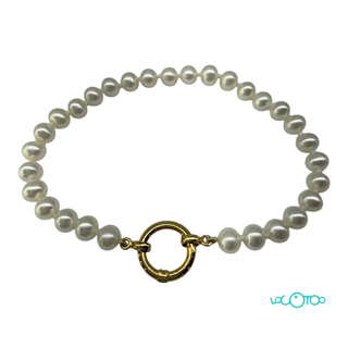 Pulsera Perlas y Oro 18k