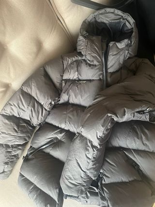 Cazadora plumas esquí hombre gris