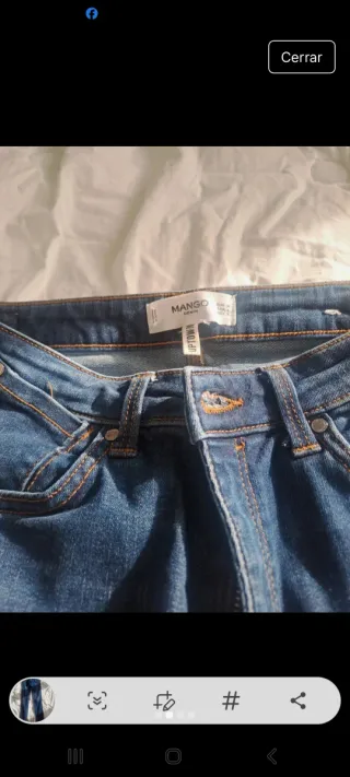Pantalón vaquero Mango azul