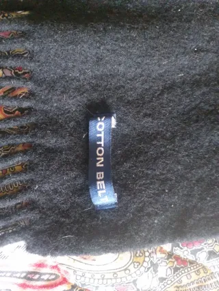 Sciarpa COTTON BELT in lana nera