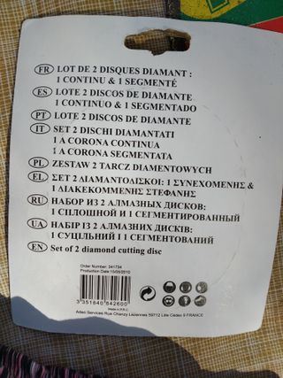 Lote 8 discos amoladora corte seco y piedra