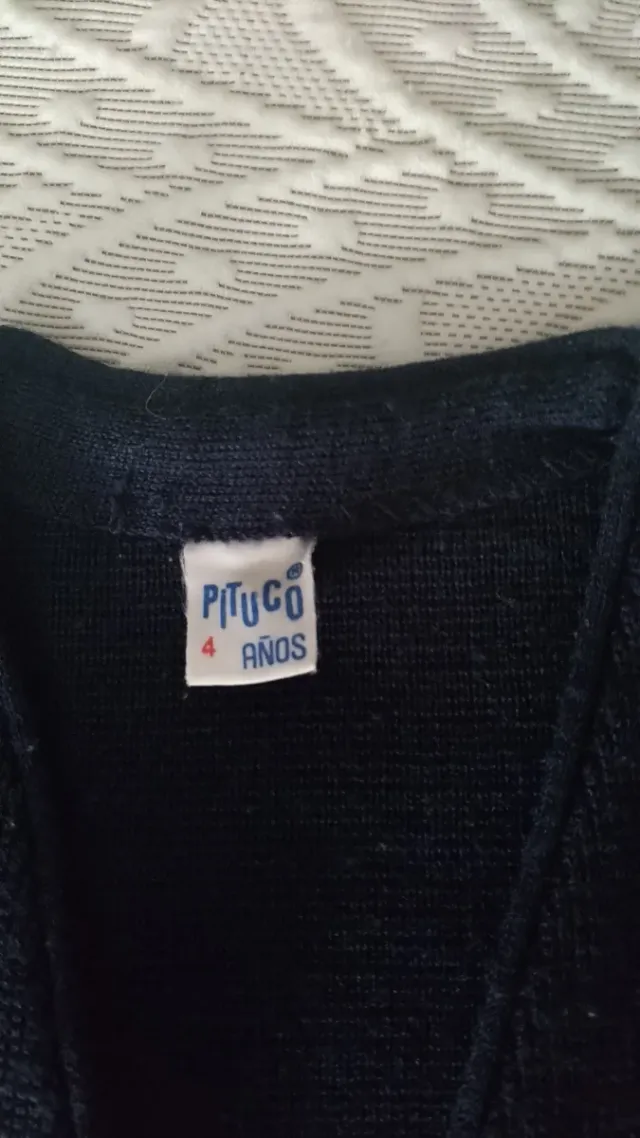 Chaqueta de punto azul marino para niño