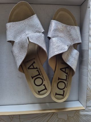 Sandalias LOLA Plata Brillante