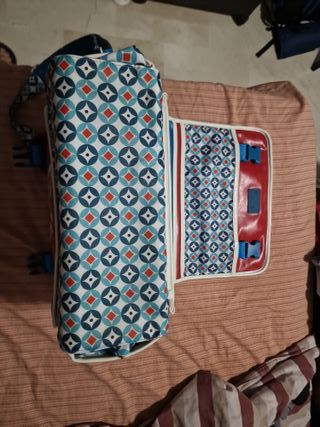 Bolsa Cámara Fotográfica Smile Roja Blanca Azul.