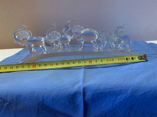 Scultura 7 elefanti in cristallo