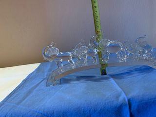 Scultura 7 elefanti in cristallo