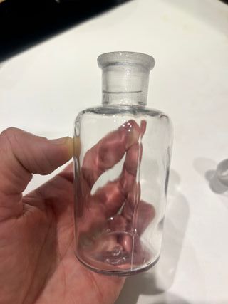 2 Frascos Farmacia Cristal Antiguos