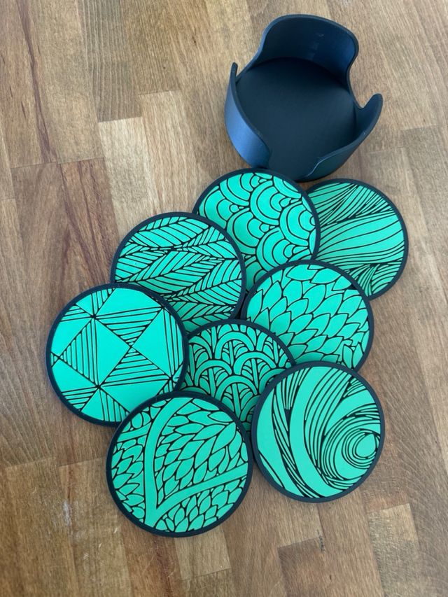 Juego de 7sotto bicchieri Green Oasis