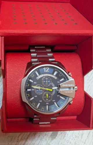 Reloj Diesel Hombre 59mm Negro/Plateado