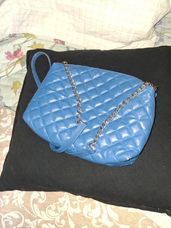 Borsa trapuntata blu
