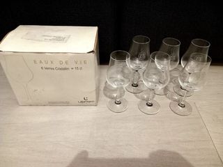 Martell set 6 bicchieri liquore Cristallo 16 Cl