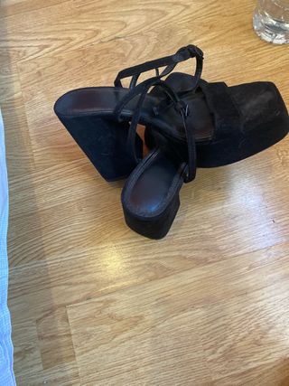 Tacones negros plataforma talla 38