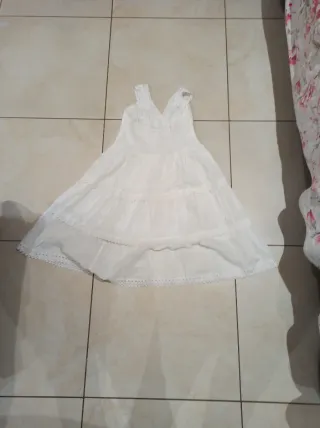 Vestito donna bianco con merletti