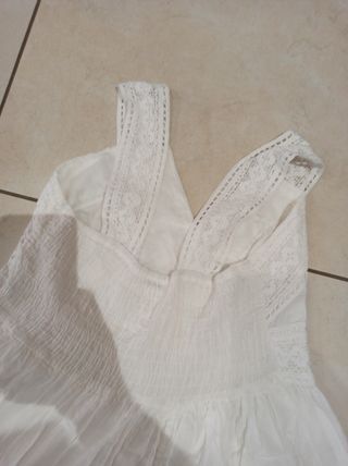 Vestito donna bianco con merletti