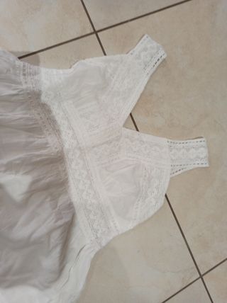 Vestito donna bianco con merletti