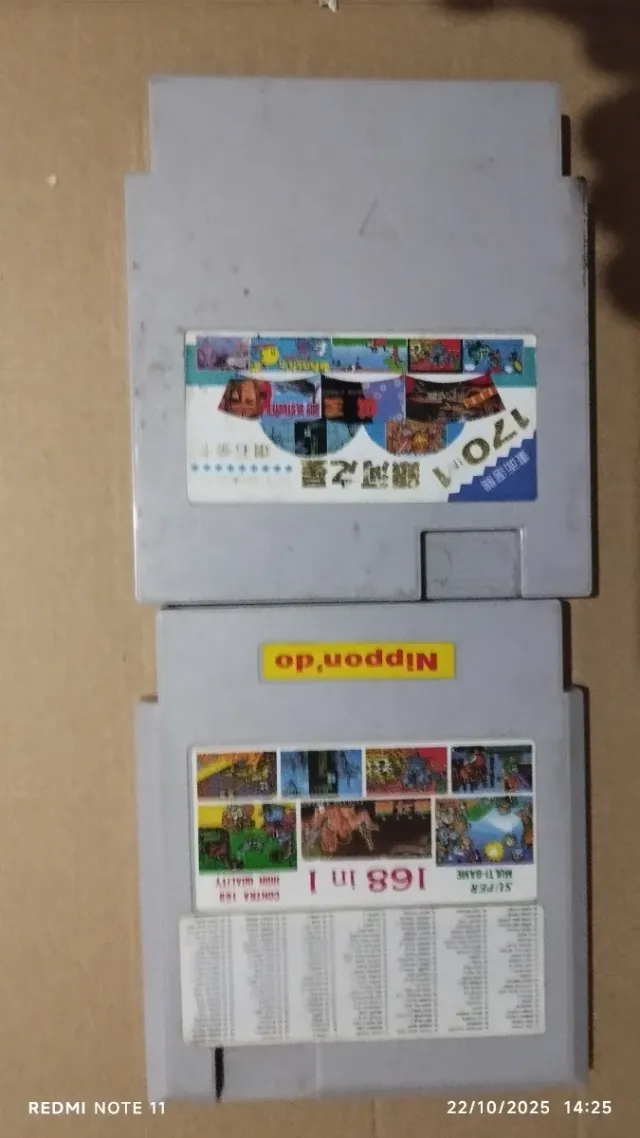 Cartucho 168 en 1 Nintendo