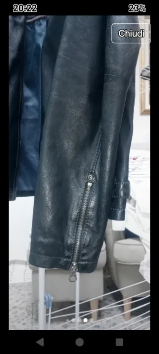 Giacca in pelle Gipsy uomo nera nuova