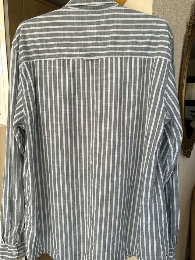 Camisa Tiffosi Rayas Verde/Blanco Talla M