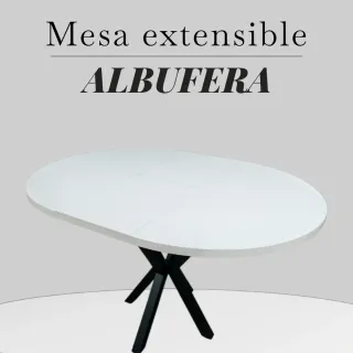 Mesa extensible salón/comedor y sillas nórdicas