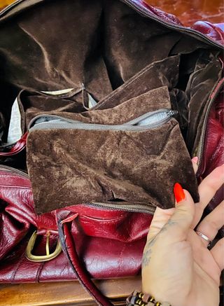 Bolso Piel Vintage Rojo