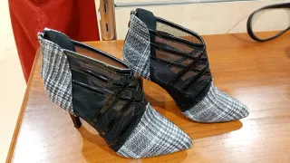 Botines de fiesta mujer negros y grises
