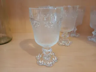 6 copas de cristal tallado