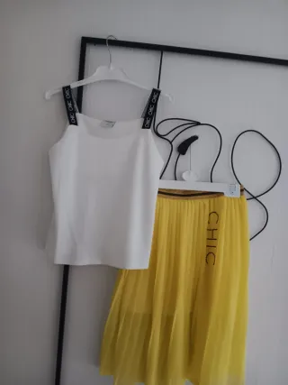 Falda Boboli niña amarilla chic T8/10