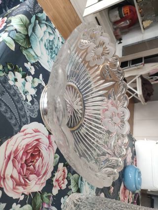 Frutero cristal base metalizada