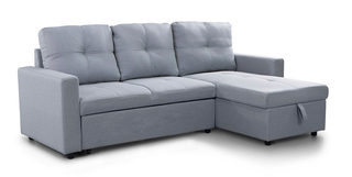 DIVANO LETTO IN VELLUTO GRIGIO: OFFERTA.