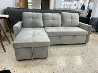 DIVANO LETTO IN VELLUTO GRIGIO: OFFERTA.