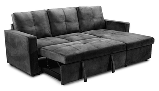 DIVANO LETTO IN VELLUTO GRIGIO: OFFERTA.