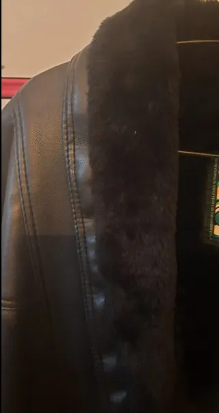 Giaccone uomo nero con pelo interno taglia  XL