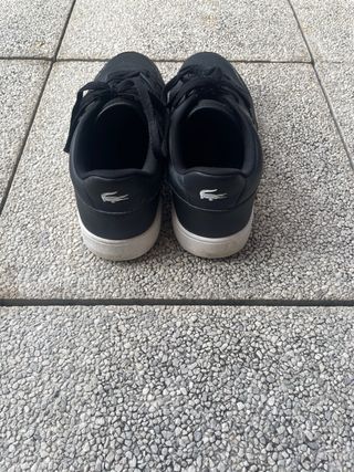 Zapatillas Lacoste Negras Logo Blanco