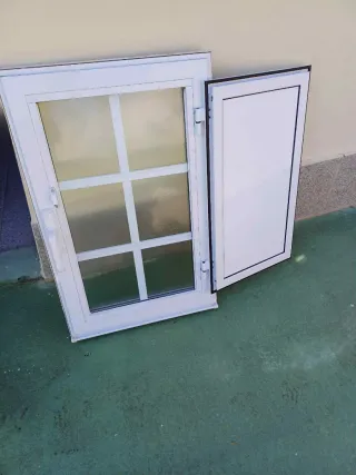 Ventana Climalit aluminio blanca seminueva