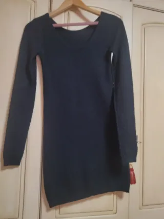 Vestido negro manga larga