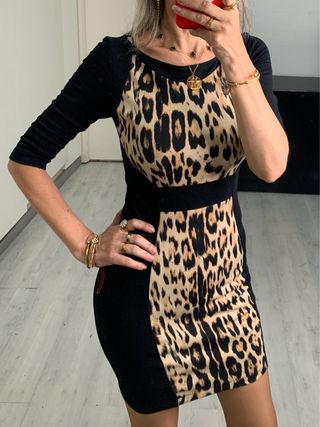 Vestido Zara Bicolor Animal Print