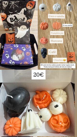 Caja grande de velas Halloween