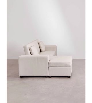 Sofá Cama Chaise Longue Beige