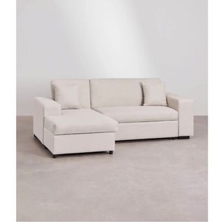 Sofá Cama Chaise Longue Beige